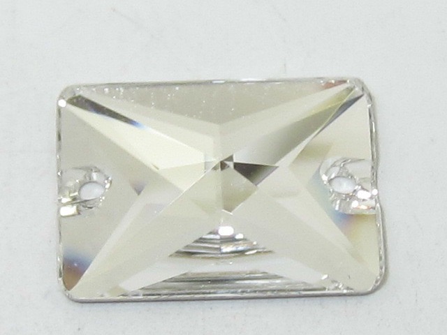 4pcs. RECTANGLE 25X18mm CRYSTAL SEW ON FLATBACK European Rhinestones